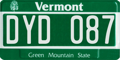 VT license plate DYD087