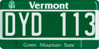 VT license plate DYD113