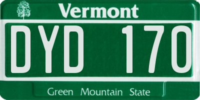 VT license plate DYD170