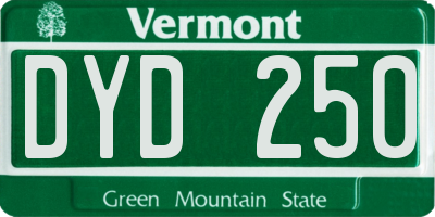 VT license plate DYD250