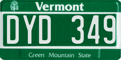 VT license plate DYD349