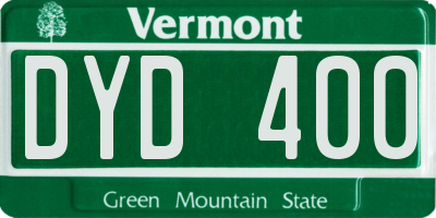 VT license plate DYD400