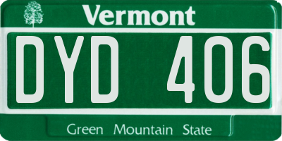 VT license plate DYD406
