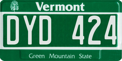 VT license plate DYD424