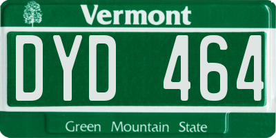 VT license plate DYD464