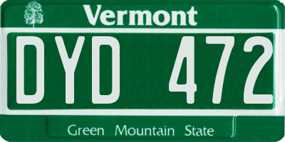 VT license plate DYD472
