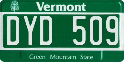 VT license plate DYD509