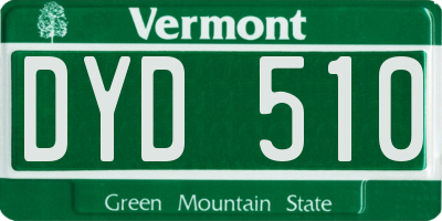 VT license plate DYD510