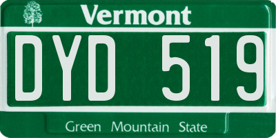 VT license plate DYD519