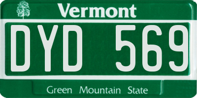 VT license plate DYD569