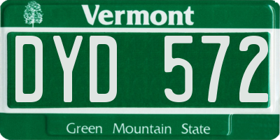 VT license plate DYD572