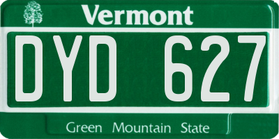 VT license plate DYD627