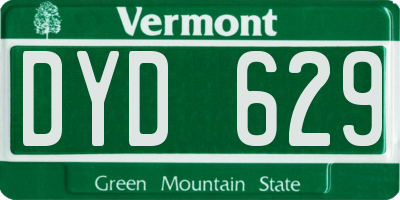 VT license plate DYD629