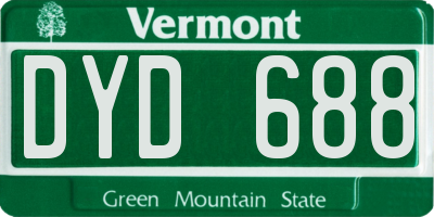 VT license plate DYD688