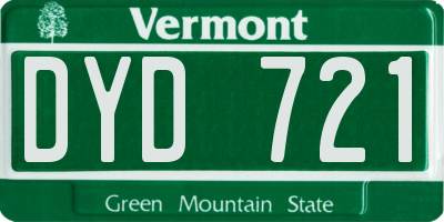 VT license plate DYD721