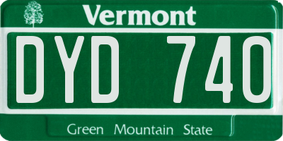 VT license plate DYD740