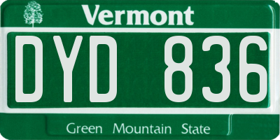 VT license plate DYD836