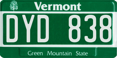 VT license plate DYD838