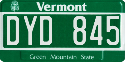 VT license plate DYD845
