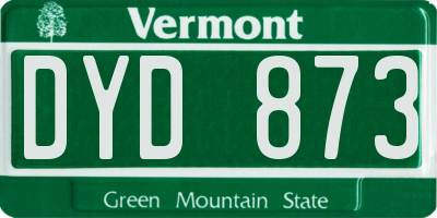 VT license plate DYD873