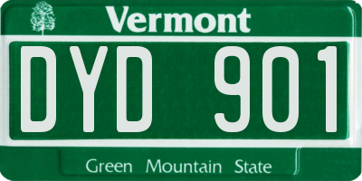 VT license plate DYD901