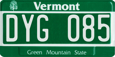 VT license plate DYG085