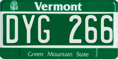 VT license plate DYG266