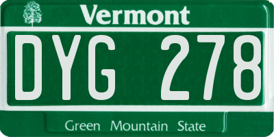 VT license plate DYG278