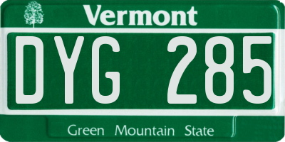 VT license plate DYG285