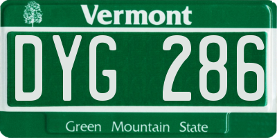 VT license plate DYG286