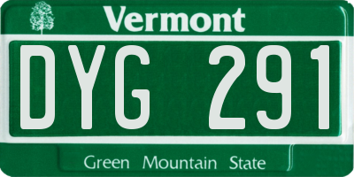 VT license plate DYG291