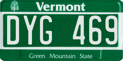 VT license plate DYG469