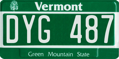 VT license plate DYG487