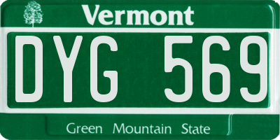 VT license plate DYG569