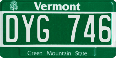 VT license plate DYG746