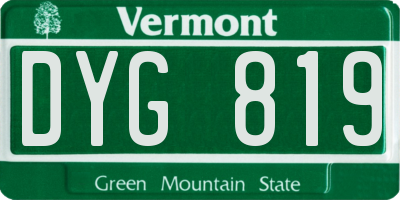 VT license plate DYG819