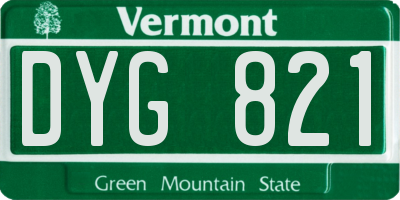 VT license plate DYG821