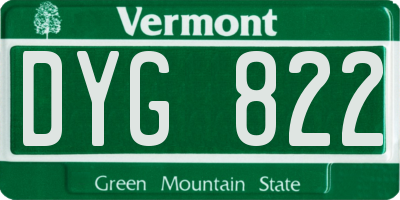 VT license plate DYG822