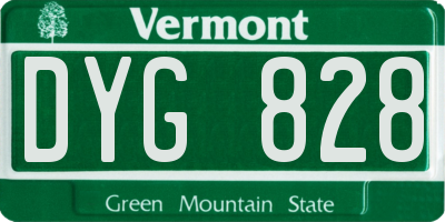 VT license plate DYG828