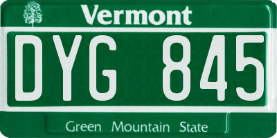 VT license plate DYG845