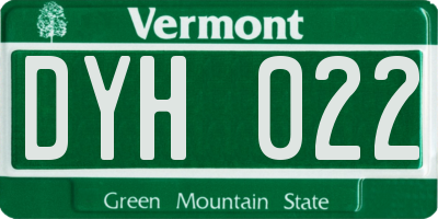 VT license plate DYH022