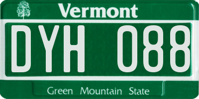 VT license plate DYH088