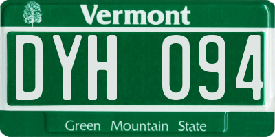 VT license plate DYH094