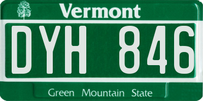 VT license plate DYH846