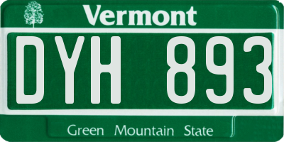 VT license plate DYH893