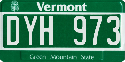 VT license plate DYH973
