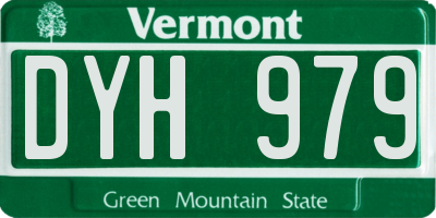 VT license plate DYH979