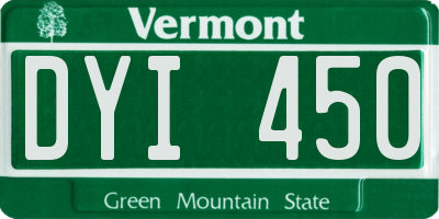VT license plate DYI450