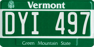 VT license plate DYI497