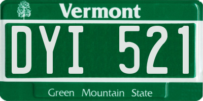 VT license plate DYI521